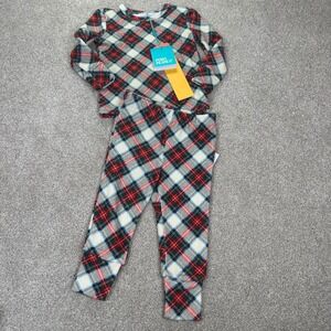 Posh Peanut Plaid Pajama Set Kids 12 18 Months Long Sleeve‎ Pants Snug Fit